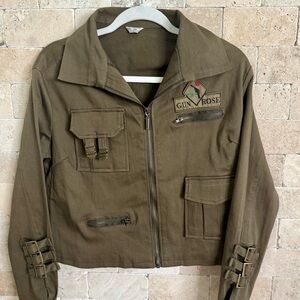 Gun Rose Olive Green Military Style Jacket